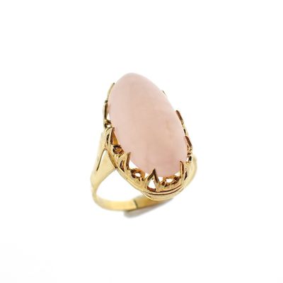 Image 1 of 8K Rose Quartz Ring | Vintage