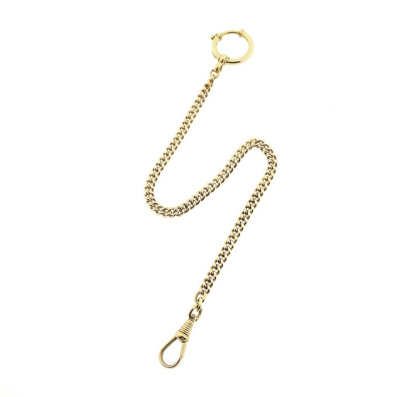 Image 1 of Vintage gold watch chain; Chatelaine (for a pocket watch).