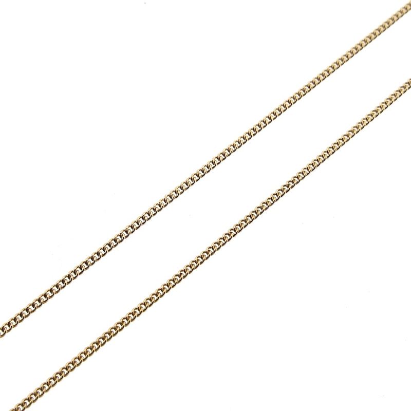Image 5 of Gold thin gourmet link necklace | 50.5 cm