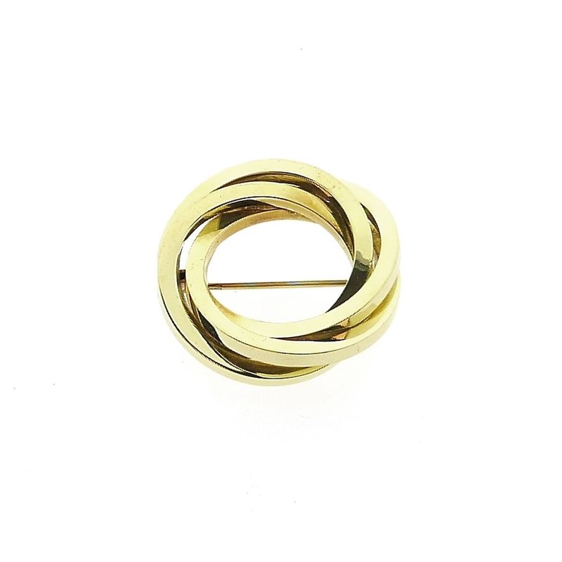 Image 1 of Vintage gold dynamic brooch