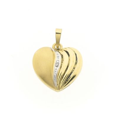 Image 1 of Gold heart pendant with diamond | 0.005 ct.