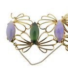 Image 7 of Gold bracelet with amethyst and jade