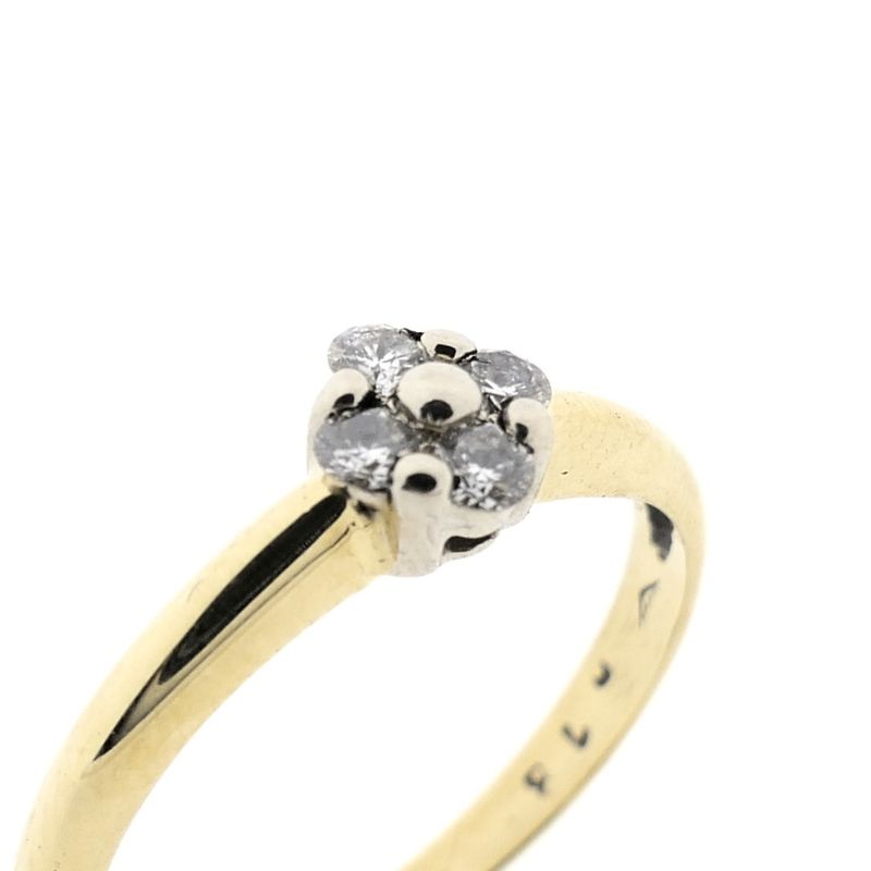 Image 3 of Gold ring with diamond | 0.18 ct.