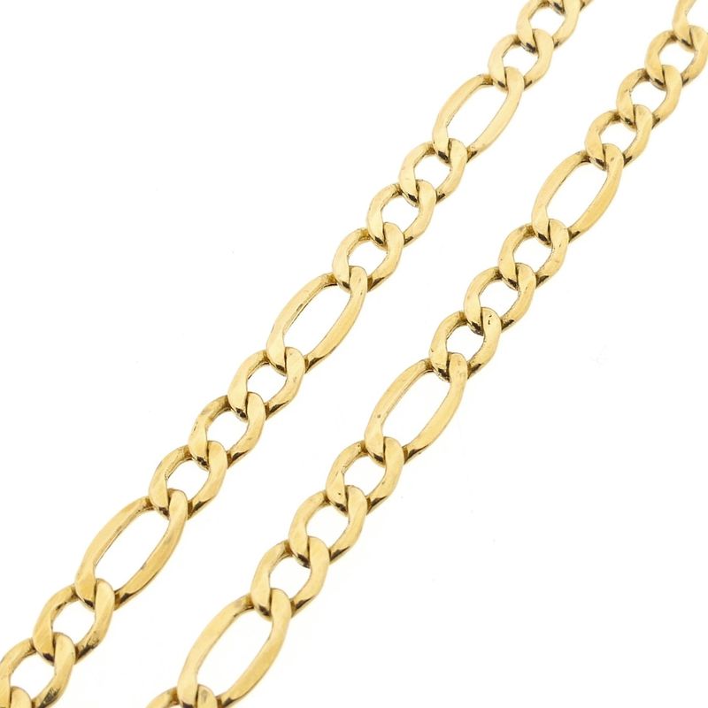 Image 6 of Two-tone gold Figaro link chain