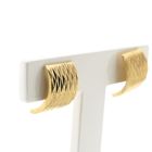 Image 8 of Gold stud earrings with pattern