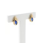 Image 3 of 18 ct. Gold stud earrings with sapphire