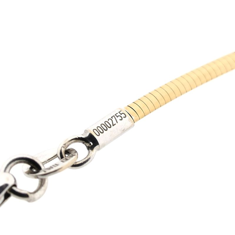 Image 9 of Bicolor Gold Omega Link Necklace with Pendant; Dancangelo
