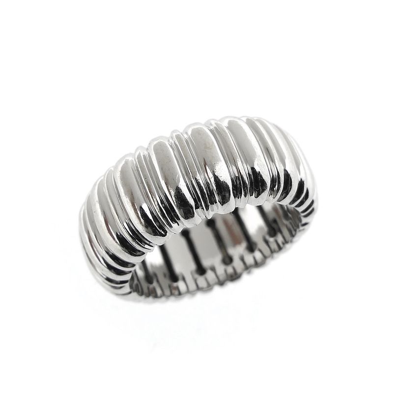 Image 1 of White gold ring with ribs