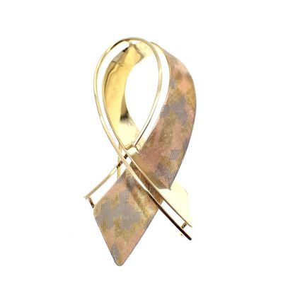Image 1 of Tricolor gold brooch as ribbon