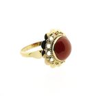 Image 3 of Gold ring with red coral | Vintage