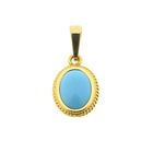 Image 1 of Vintage gold pendant with turquoise