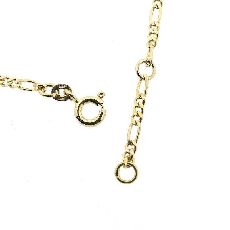 Image 5 of Gold Figaro link bracelet with engraving | 16.5 - 18.5 cm