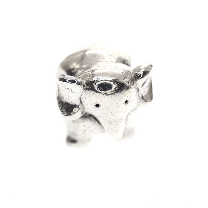 Image 4 of Pandora charm; Silver; Elephant