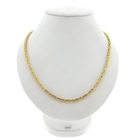 Gouden vierkante koningsschakel ketting | 46,5 cm