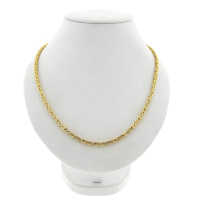 Afbeelding 1 van Gouden vierkante koningsschakel ketting | 46,5 cm
