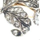 Image 8 of Antique gold and silver brooch with diamonds; approx. 1.00 ct.