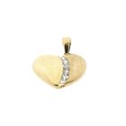 Image 7 of Gold Heart Pendant with Zirconia; 9 Karat