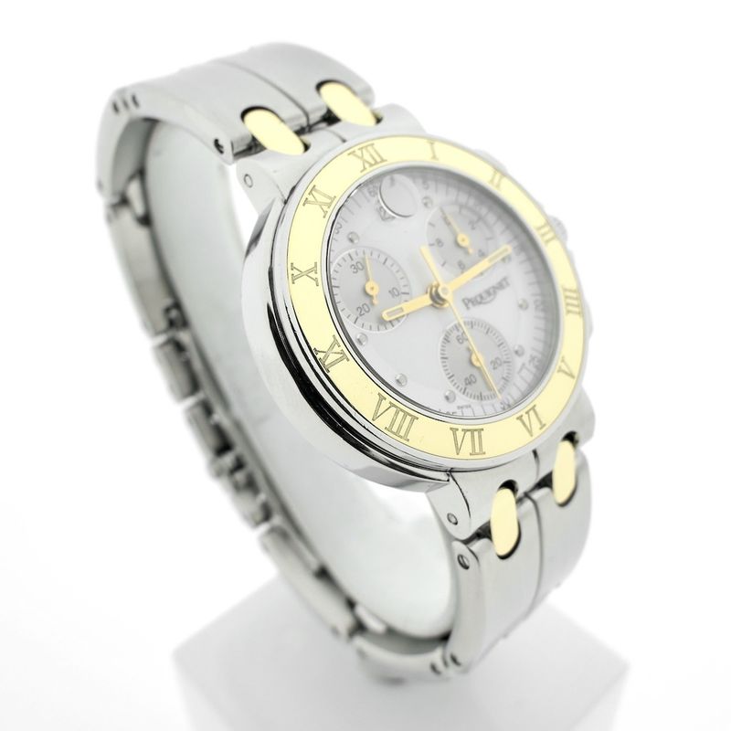 Image 3 of Pequignet Moorea; Gold/steel men's watch with chronograph
