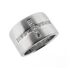 Image 1 of White gold ring with cross of diamonds 0.60 ct.