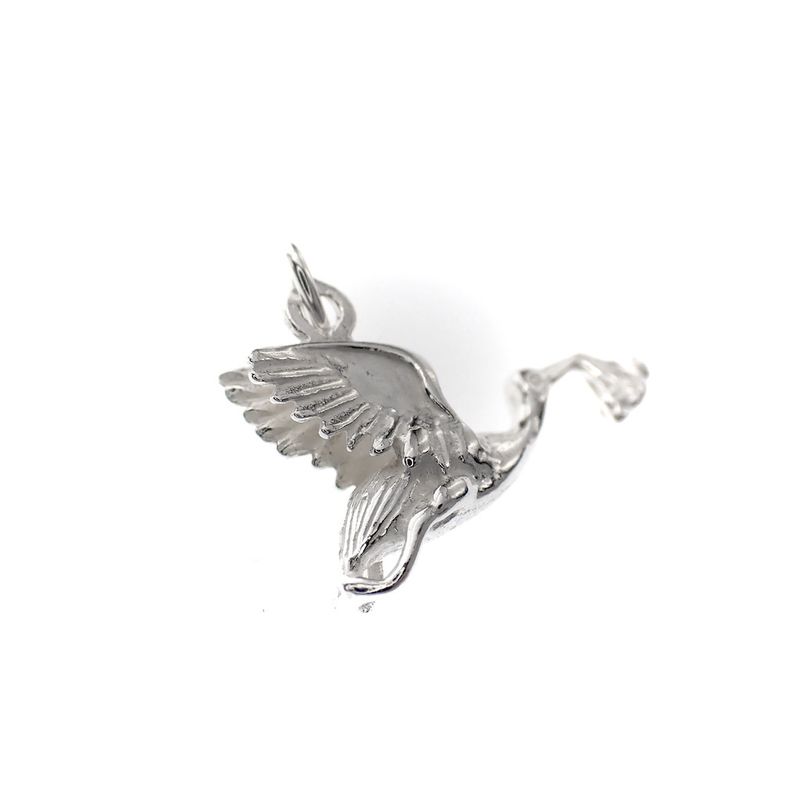 Image 2 of Silver charm; Stork with baby