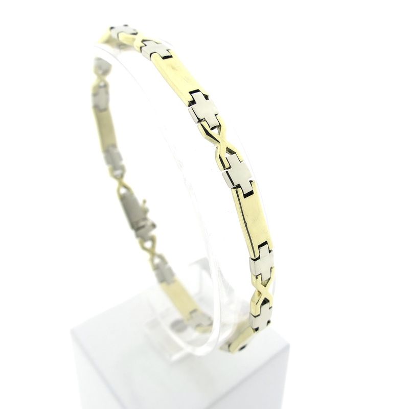 Image 3 of Two-tone fantasy link bracelet; Men | 20 cm