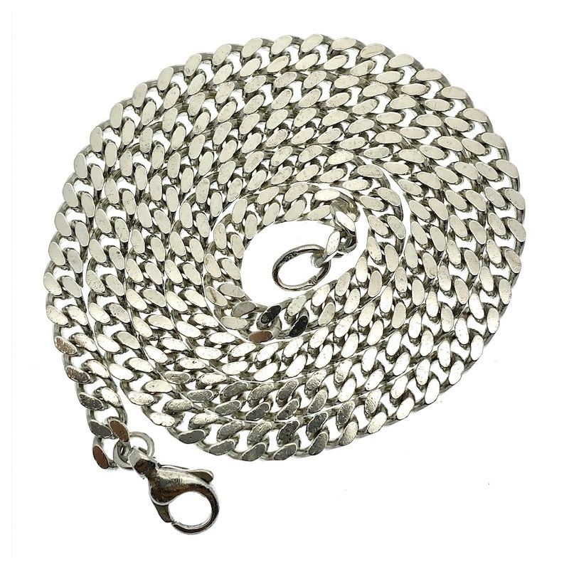 Image 3 of Silver gourmet link chain | 51.5 cm