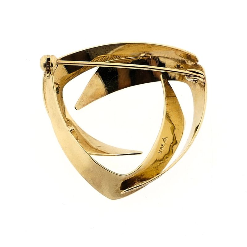 Image 5 of Vintage Gold Brooch; 14 Karat