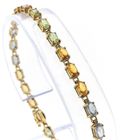 Image 3 of Gold bracelet with colored sapphire | 18 cm