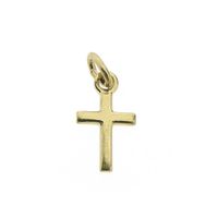 Gold minimalist pendant of a cross