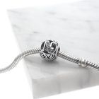 Image 2 of Pandora alphabet charm; Silver; Letter N