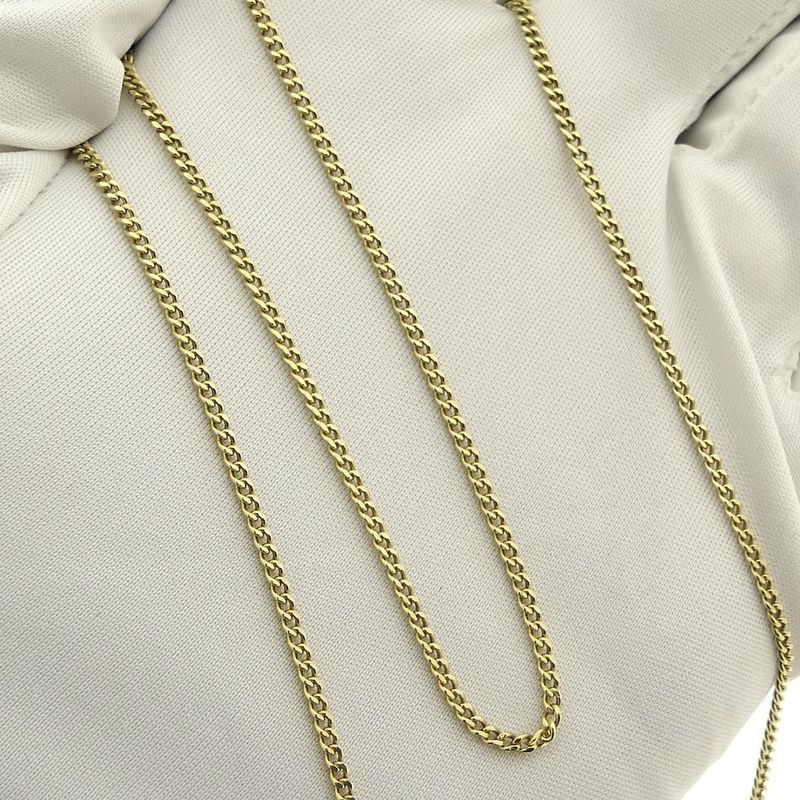 Image 7 of Gold gourmet link chain | 54 cm