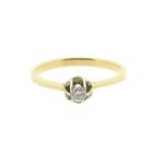 Image 3 of Gold solitaire ring with diamond; 0.09 ct.