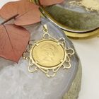 Image 2 of Gold pendant of 10 guilder coin Queen Wilhelmina 1917