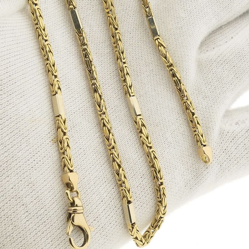 Image 10 of Two-tone gold square king chain
