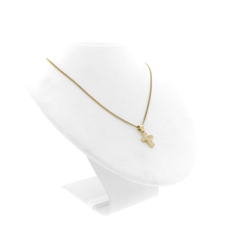 Image 7 of Gold cross with zirconia