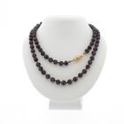 Image 1 of Antique garnet bead necklace with gold clasp