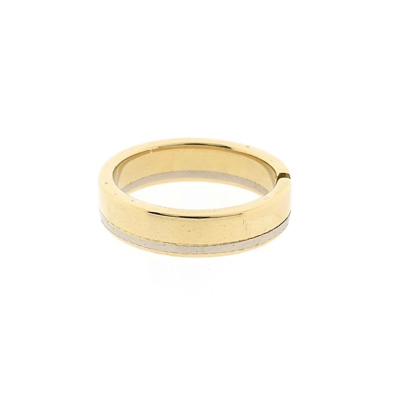 Image 5 of Bicolor Gold Ring with Diamond; 0.01 ct.