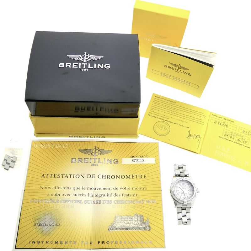 Image 12 of Breitling Colt A74380; Superquartz men's watch