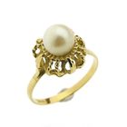 Image 1 of Gold ring with pearl