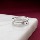 Image 2 of White Gold Ring with Diamond; 0.25 ct.; 14 Karat; Size 16.75