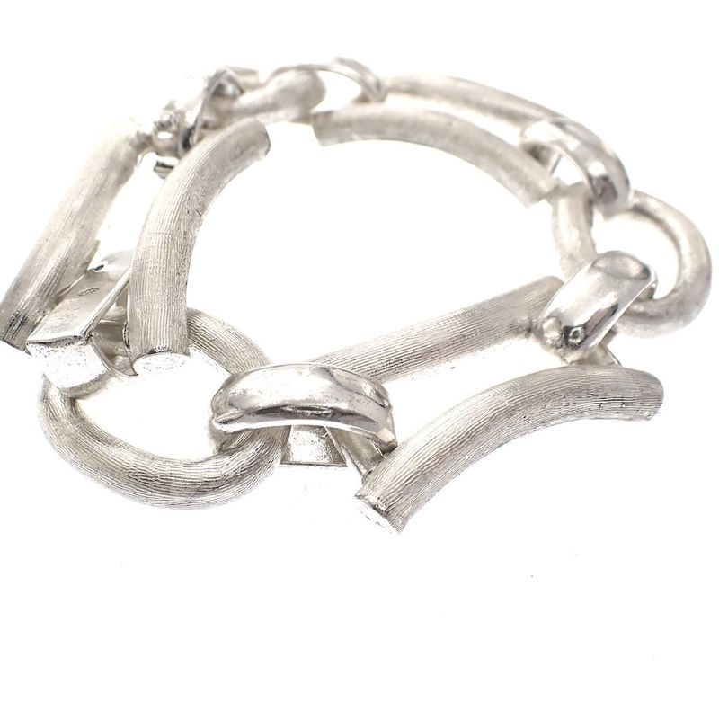 Image 2 of Heavy silver ladies bracelet