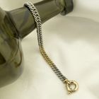 Image 2 of Two-tone gourmet link bracelet | 17 cm