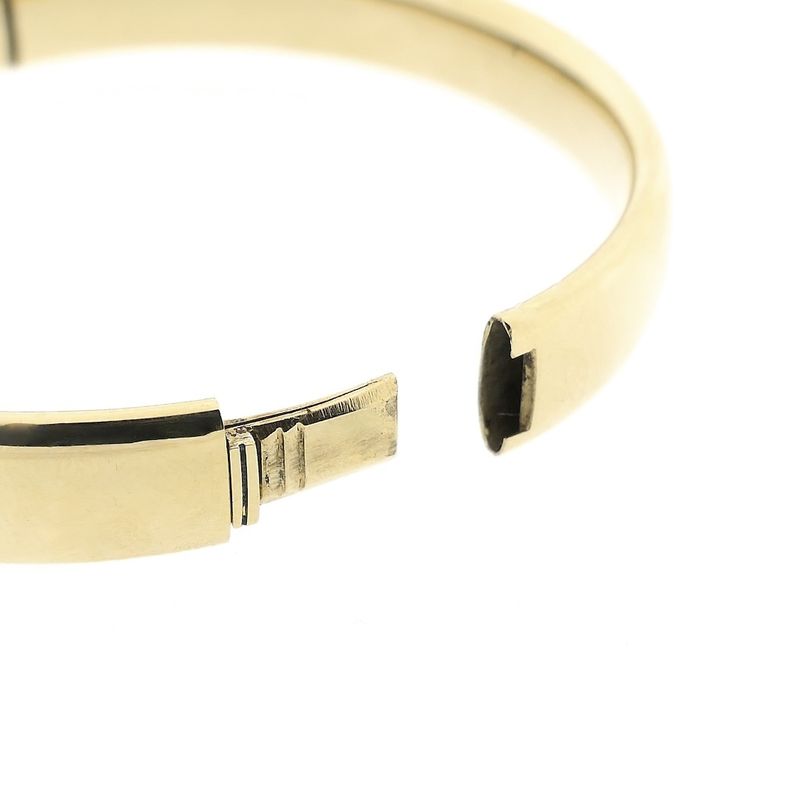 Image 3 of Gold wide slave bracelet; Size M