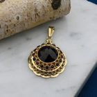 Image 2 of Vintage Gold Garnet Pendant