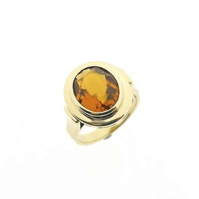 Vintage gold solitaire ring with citrine Image 1 of Vintage gold solitaire ring with citrine