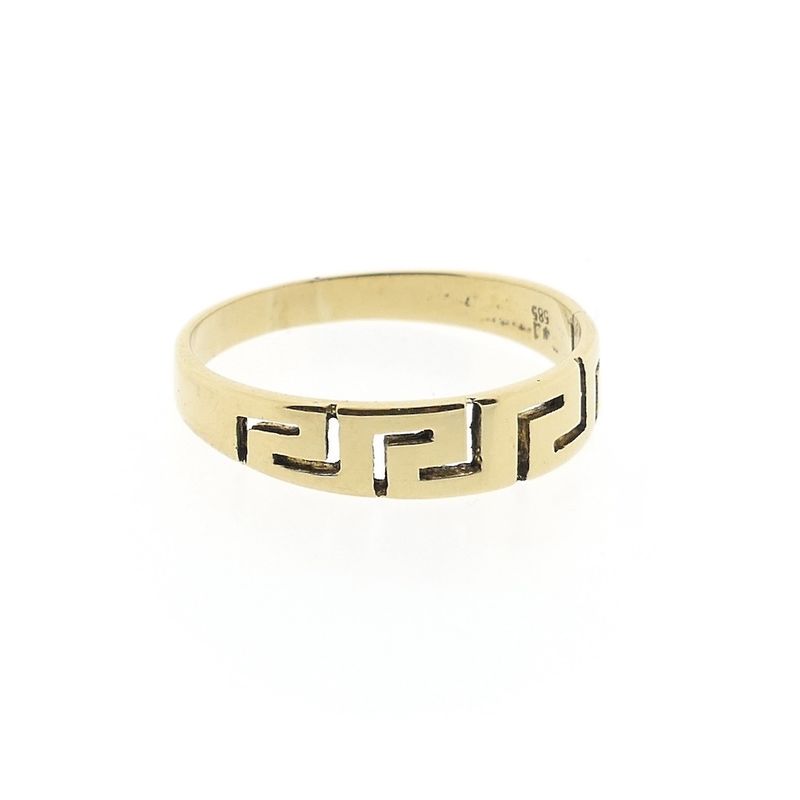 Image 4 of Vintage gold ring with meander pattern