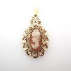 Image 1 of Vintage gold pendant with cameo