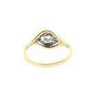 Image 6 of Bicolor Gold Ring with 0.18 ct Diamond; 14K; Size 17.75