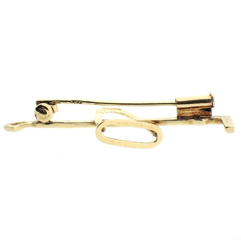 Image 6 of Golden polo sports brooch.
