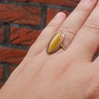 Image 4 of Gold ring with yellow tiger's eye | Vintage